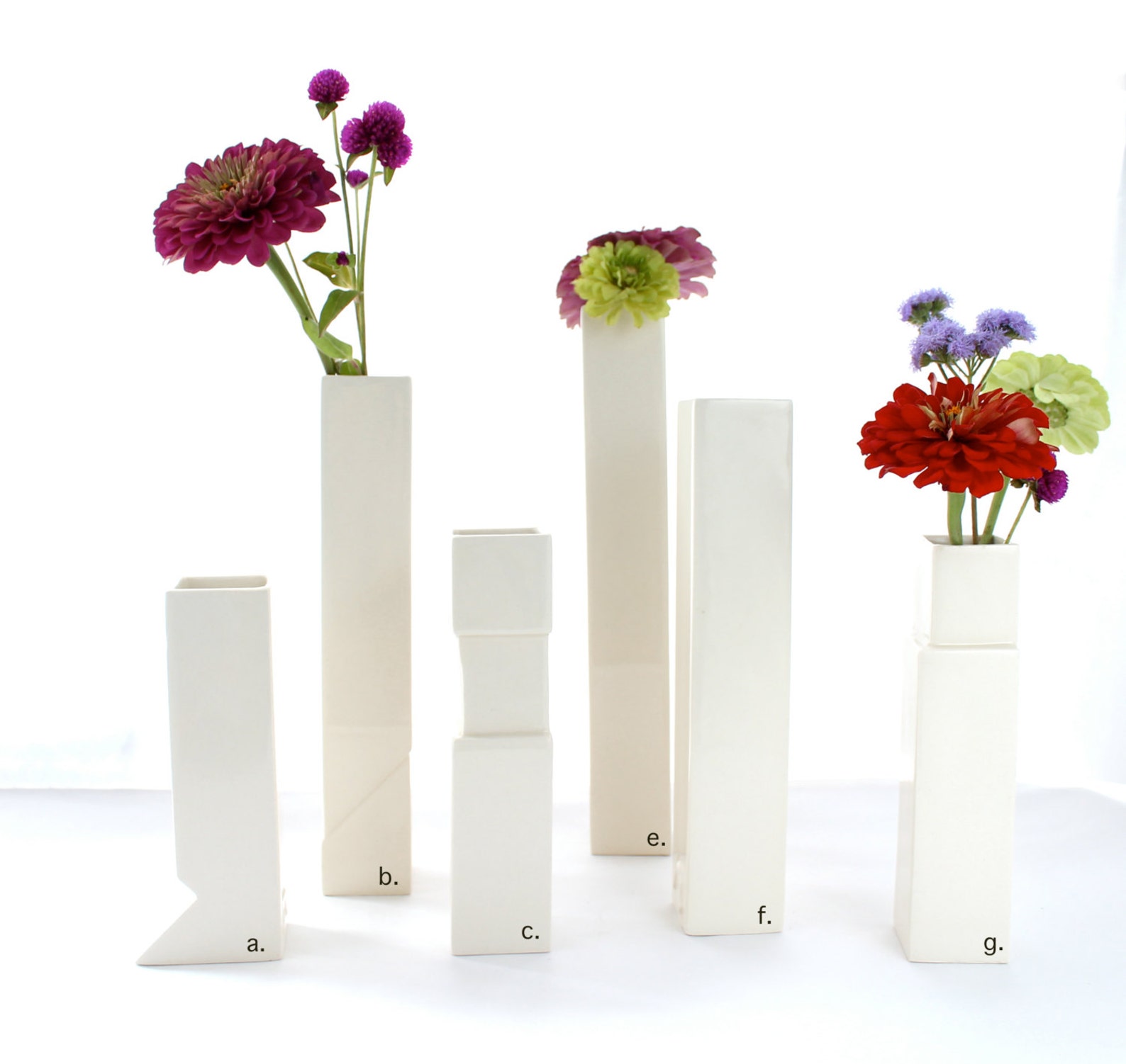 Architectural Vases Set of 3 Etsy