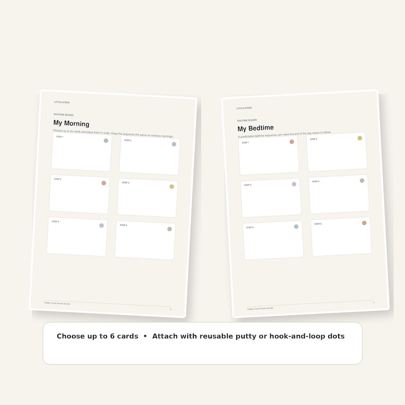 Example Toddler Visual Routine Cards Toddler Visual Routine Bundle, 54 Routine Cards, Morning & Bedtime ...