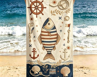 Custom Fish Beach Towel 70x140cm
