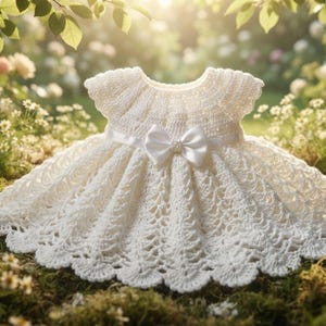 toddler crochet flutter-sleeve dress - ivory Baby BUNDLE-50FOR168