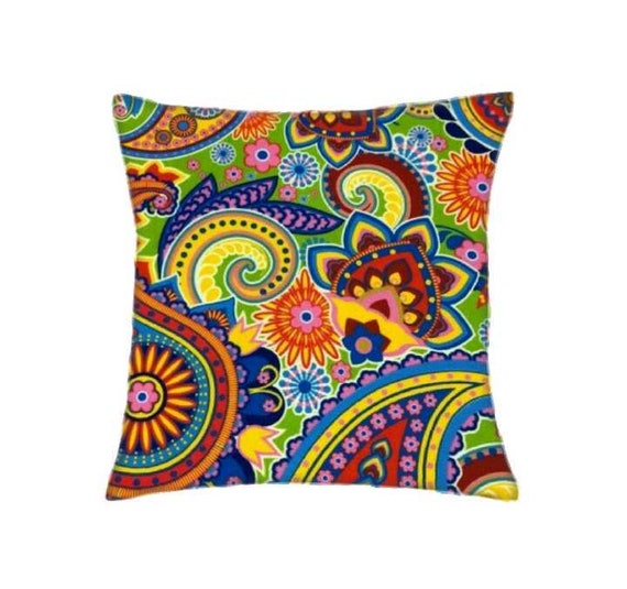 Pillow Cover Colorful Pillow Ethnic Floral Flower | Etsy