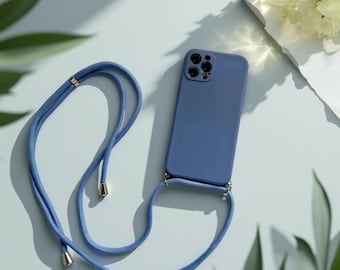 Funda protectora de silicona con cordón cruzado para Google Pixel / Correa tipo collar