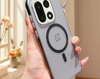 OnePlus 15 MagSafe Frosted Clear Case, Slim Shockproof Protective Cover