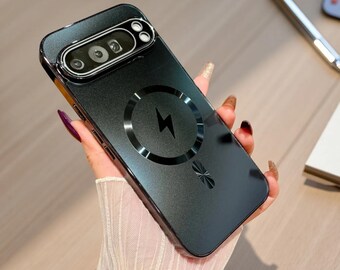 Luxury Magnetic Case for Google Pixel | MagSafe Wireless Charging, AG Matte Glass Lens Cover