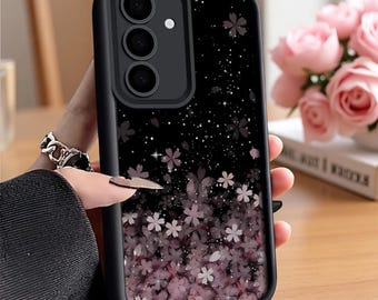 Funda de silicona con diseño de flores de cerezo para Samsung Galaxy – Cubierta de TPU floral