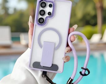Funda magnética para Samsung Galaxy S con cordón y soporte / Funda a prueba de golpes con carga inalámbrica
