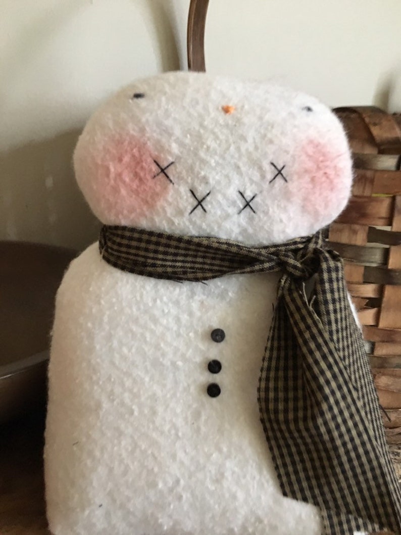 Primitive Snowman Shelf Sitter Holiday Winter Decor Etsy