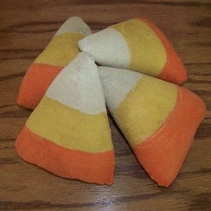 Set of 4 Primitive Fall Grungy Candy Corn Bowl Fillers/Tucks for Fall and Halloween image 1