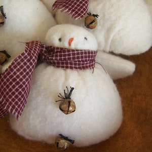 Set of 3 Primitive Snow Angel Ornaments image 4