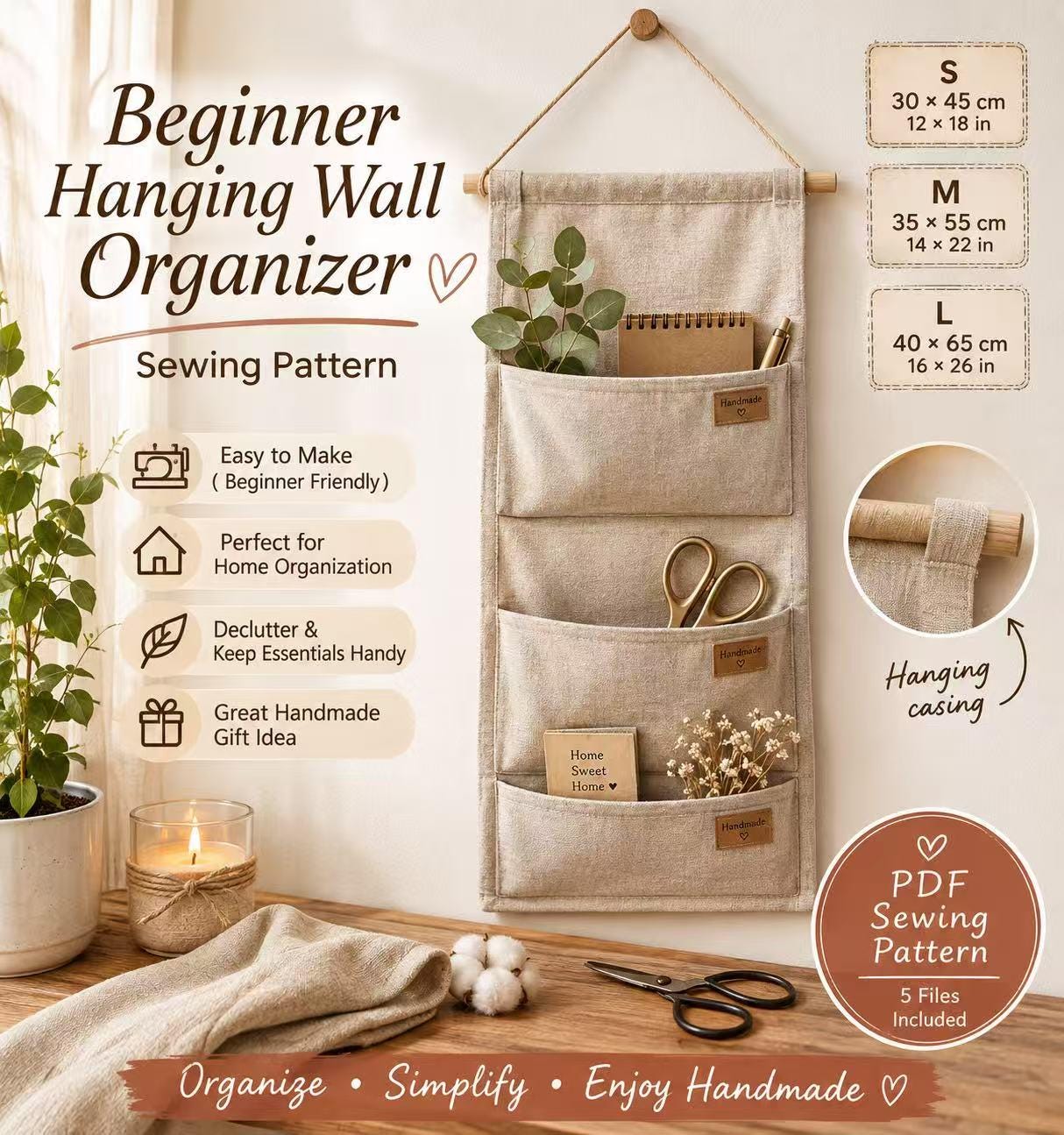 Wandorganizer stoff