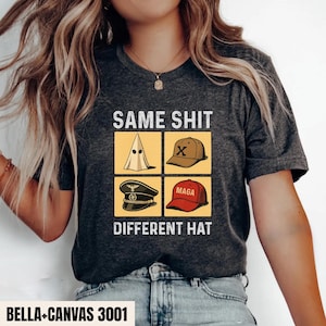 Camiseta "Same Shit Different Hat", camiseta de protesta política, camiseta con mensaje antirracista, camiseta gráfica de igualdad, camiseta de activista audaz