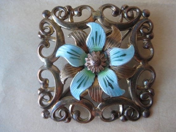 Flor De Plata Esterlina para nariz varios cristales de color Esmalte pétalos
