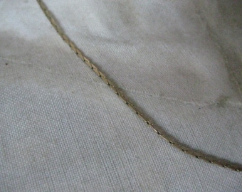 14K Yellow Gold Link Chain Necklace Karat KT Solid Vintage 15.25 inches