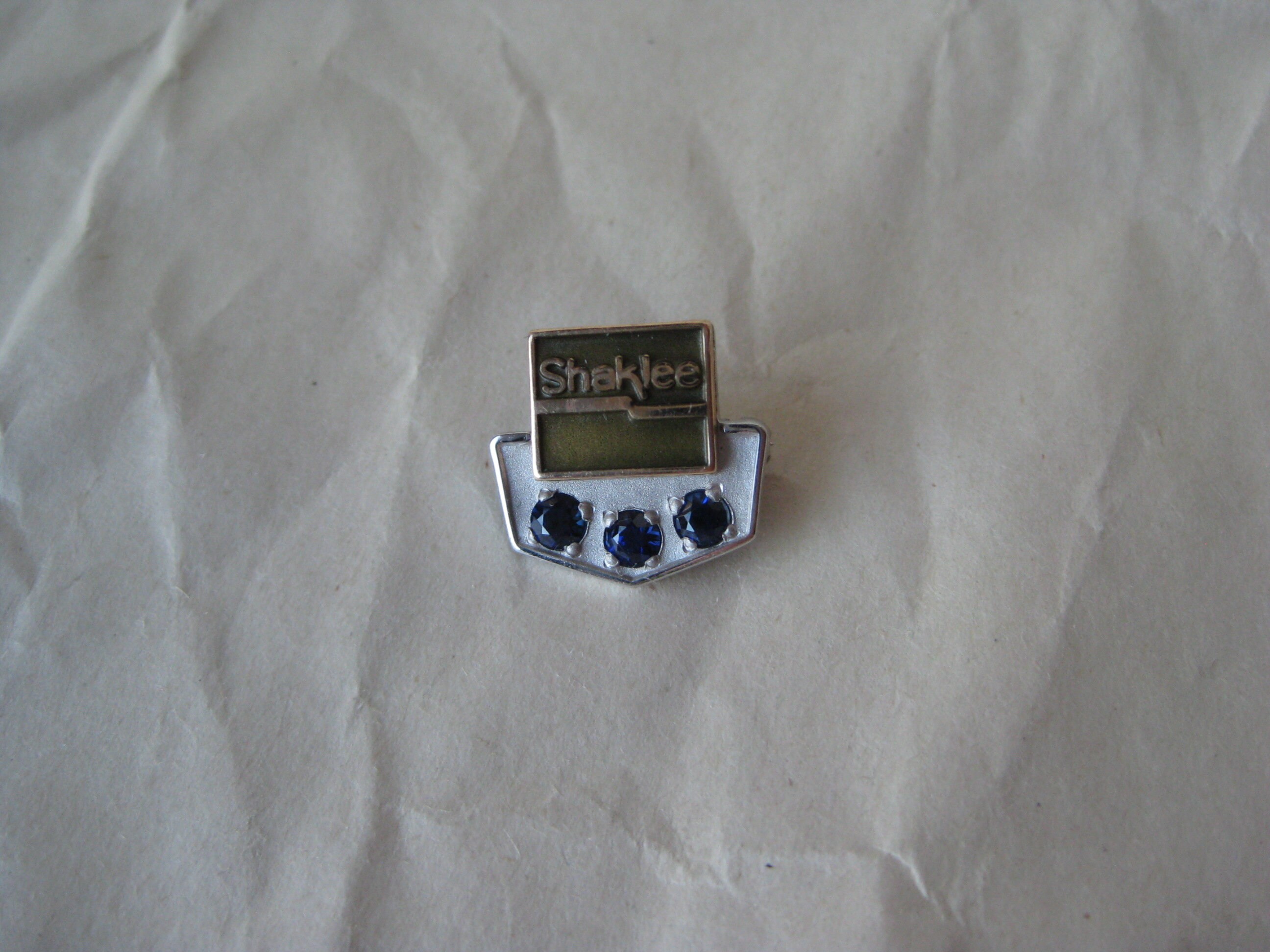Shaklee 10K Solid Gold Pin Lapel Brooch Blue Stone Vintage - Etsy