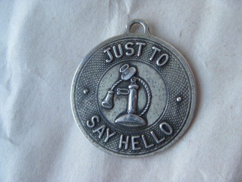 Just To Say Hello Sterling Charm Silver Vintage 925 Beau Candle Stick Phone