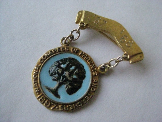 ★１８９７年＊アメリカ＊保護者と牧師の全国会議メンバーバッジ＊１０Ｋ製（実物） National Congress Parents Teachers 10k Yellow Gold Pe… - Gem