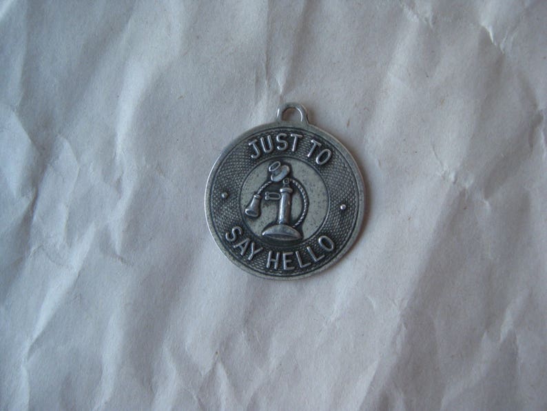 Just To Say Hello Sterling Charm Silver Vintage 925 Beau Candle Stick Phone