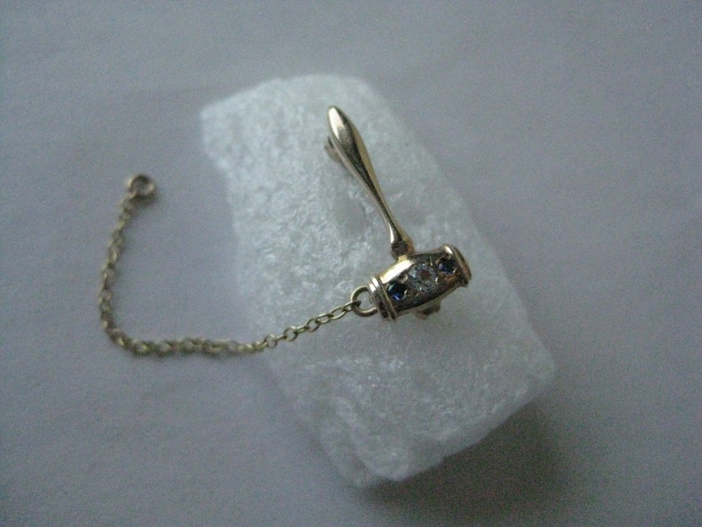 Gavel Hammer & Chain 14K Solid Yellow Gold Lapel Pin Vintage Etsy