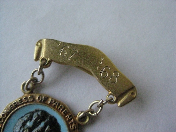 ★１８９７年＊アメリカ＊保護者と牧師の全国会議メンバーバッジ＊１０Ｋ製（実物） National Congress Parents Teachers 10k Yellow Gold Pe… - Gem
