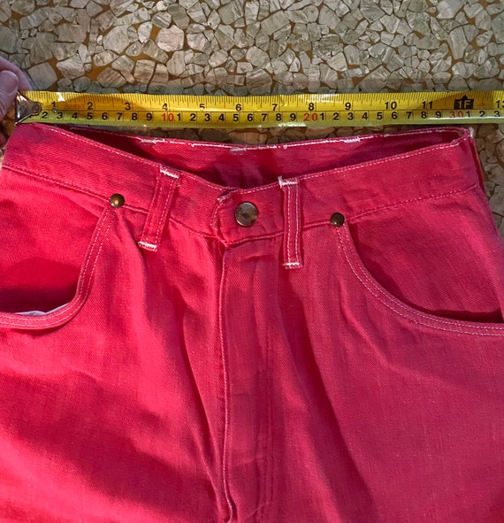 Vintage Wranglers 1960’s Rare Pink Jeans High Wai… - image 6