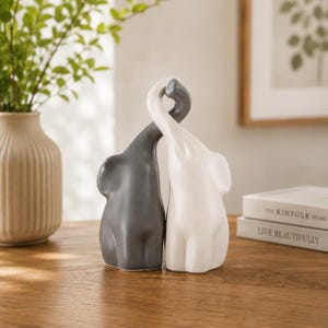 Ceramic Elephant Figurine | Modern Animal Sculpture Collection