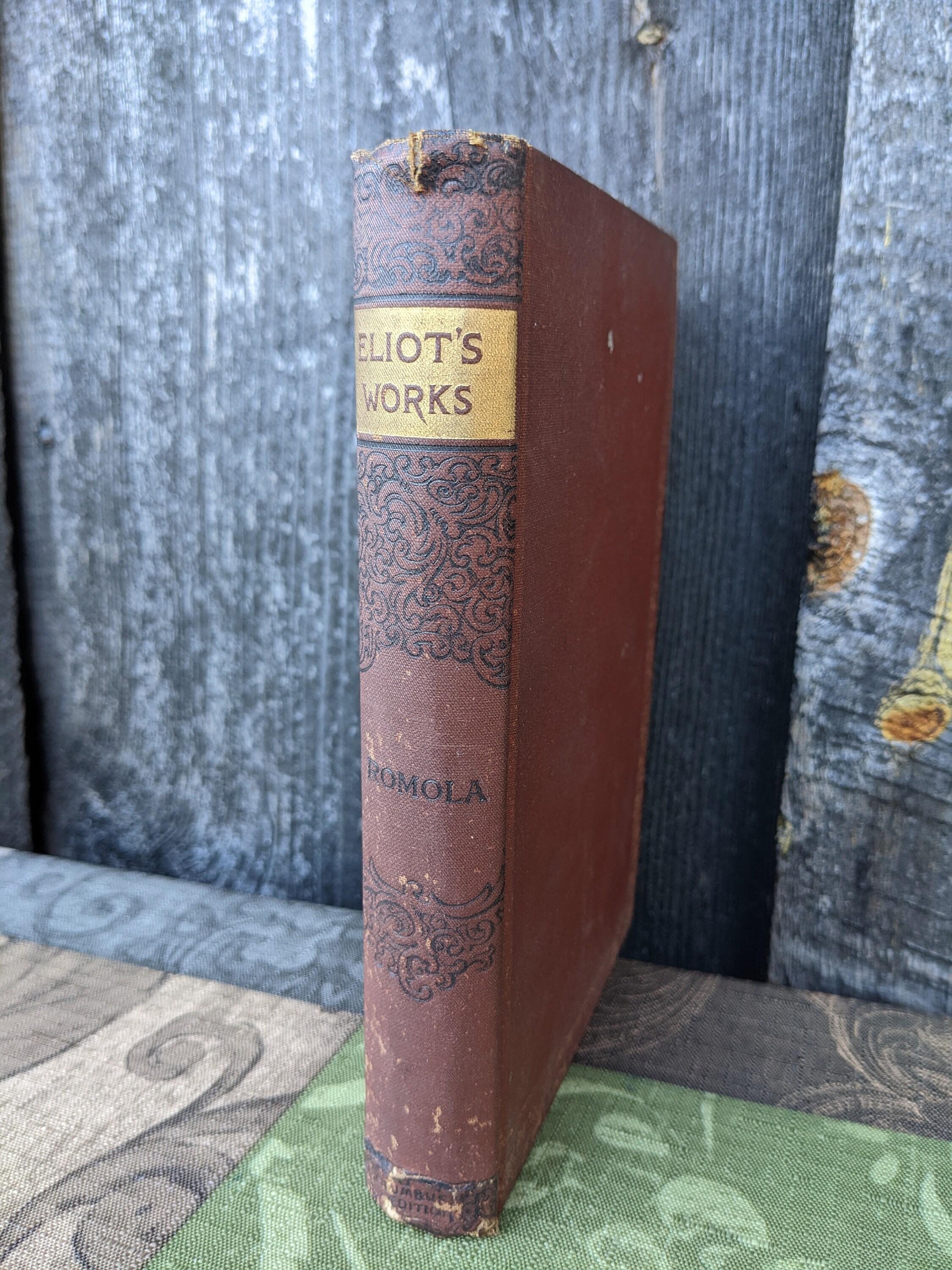 Romola and Theophrastus Such by George Eliot. Historical Novel from the 1800s, Set in the Renaissance