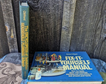 2 Vintage Handyman Home Repair Books- Fix It Yourself Manual and Home Plumbing Encyclopedia