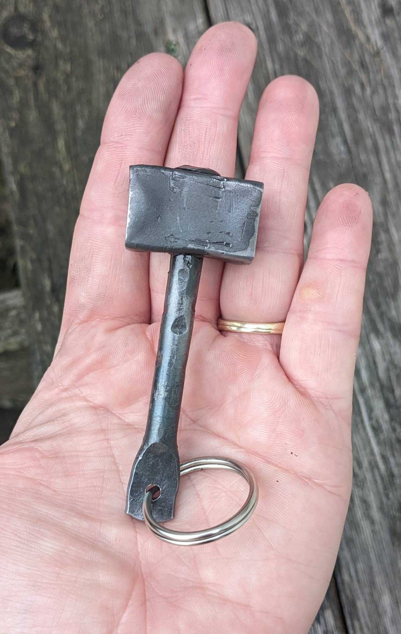 Hand Thor's Hammer Keychain Blacksmith Made. Great Etsy
