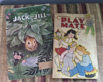 2 Vintage Children's Magazines- Play Mate and Jack and Jill