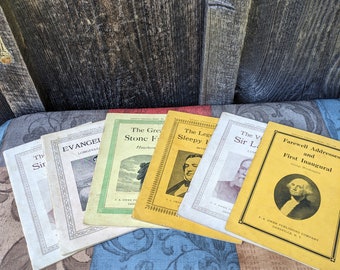 Set of 6 Instructor Literature Series Booklets -Hawthorne, Washington, Irving and more