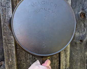 Wagner Sidney O Arc Logo #8 Cast Iron Skillet with Heat Ring