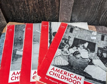 4 Issues of American Childhood, the Magazine of Education in School and Home, 1957-58