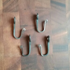 Set of Four Sturdy Hand Forged Hooks Made From Horseshoe - Etsy