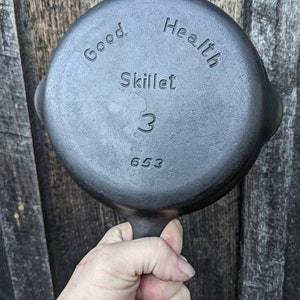Griswold Good Health Cast Iron Skillet #3 653 Made in Erie PA USA