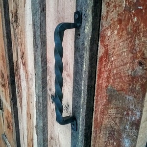 Single Twisted Hand Forged Handle or Door Pull