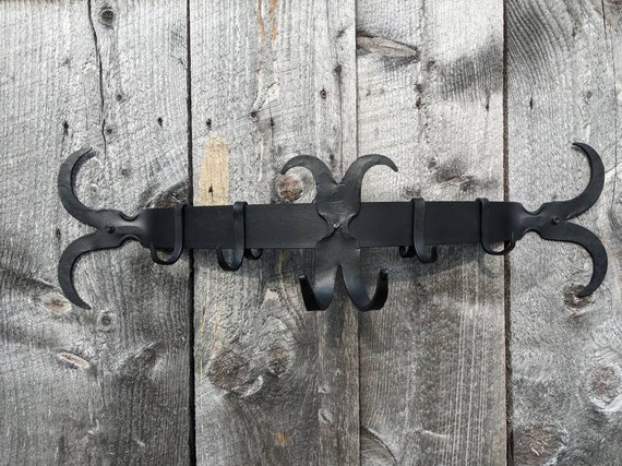 Hand Forged Metal Wall Mounted Pot Rack Antique/vintage Look, Made by a  Real Blacksmith -  Canada