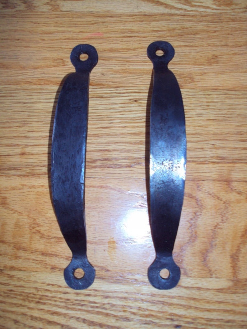 Set of 2 Hand Handles Blacksmith Made Wrought Iron Etsy