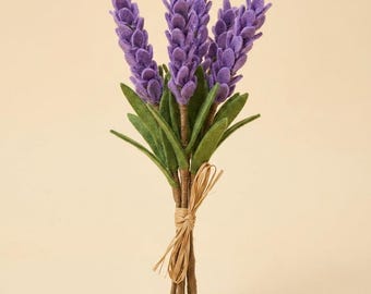 Handgemaakte Viltbloemen Lavendel Bosje | Tijdloos Boeket Vilt Bloemen | Botanische Decoratie | Atelier Viltflora