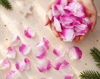 Fabric Rose Petals 1.57" × 1.77" – Elegant Scatter for Parties, Bridal Showers & Celebrations