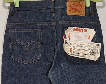 Vintage Levi's 1973 Jeans Boot Cut Dead Stock w/Labels 607 31X36 LEVI'S Blue Denim Jeans Free Shipping