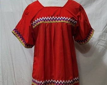 Robe mexicaine Rouge Salon Maxi Robe taille unique Robe de maternité Robe de vacances Livraison gratuite