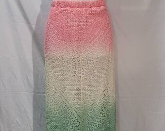 Lace Women Skirt Multi Color Skirt Ombre Hippie Chic Skirt BOHO Lace Skirt Free Shipping