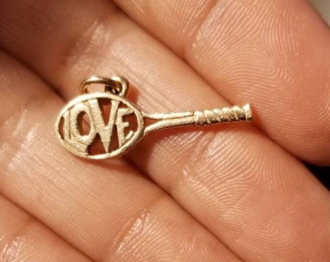 James Avery Tennis Racket Charn 14KT Gold Tennis Racket Pendant Avery