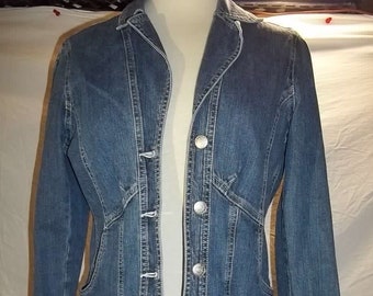 Roper Denim Women Jacket Rockabilly Jean Jacket Metal Buttons Free Shipping