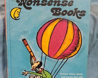 60's Edward Lear's Book "Nonsense Books" 1967 Funny Verses Book 5 Books In One For Adults & Childrens Free Shipping