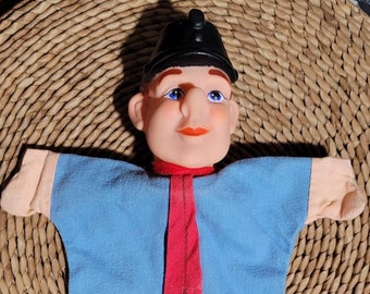 50's Policeman Puppet English Hand Puppet Moveable Head & Hands Cop Puppet Hand Glove Marionette Free Shipping