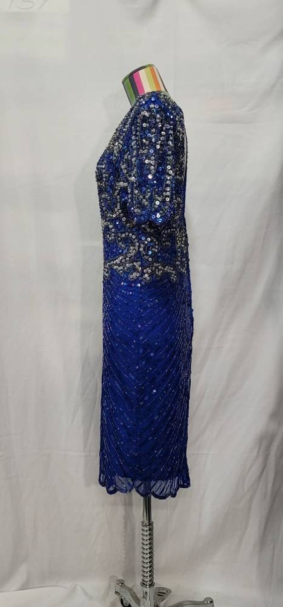80’s Blue Sequin Midi Skirt main image 1
