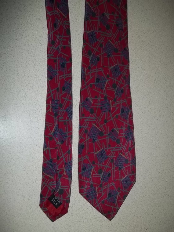 YSL Tie Yves Saint Laurent Tie Red Classy YSL Necktie Men | Etsy