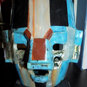 Mayan Death Mask Multi Gem Mexican Mask Turquoise Burial Funereal Mask Curiosities Collectible Free Shipping