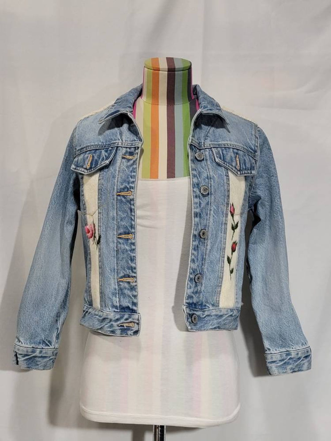 GAP Women Jacket Blue Denim Jean Jacket GAP Denim & Sweater Jacket